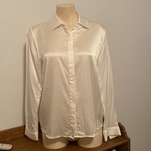 Lily Silk White Silk Blouse Size M